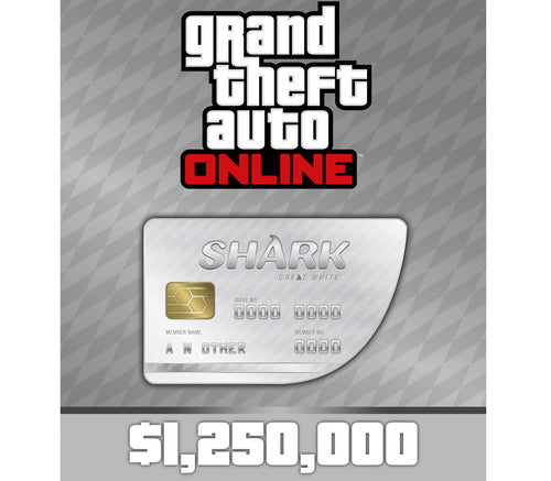 Grand Theft Auto Online - $1,250,000 Great White Shark Cash Card PC Activation Code EU