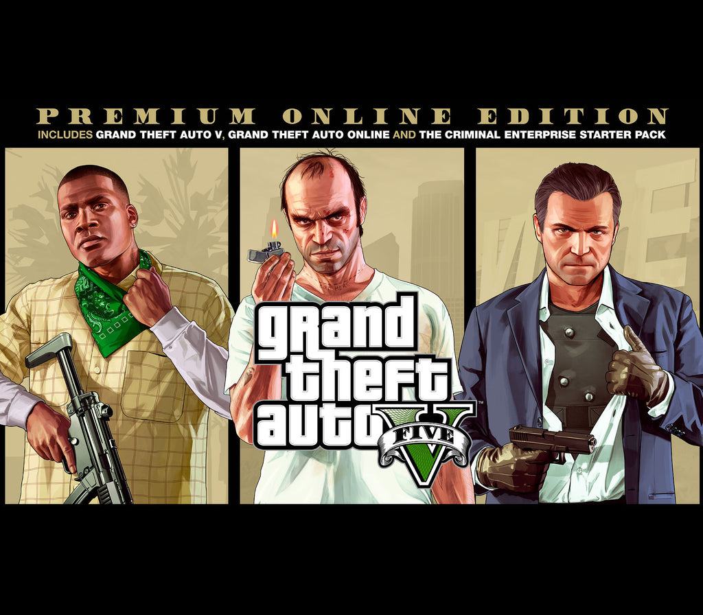 Grand Theft Auto V Premium Online Edition & Great White Shark Card Bundle Rockstar Digital Download CD Key